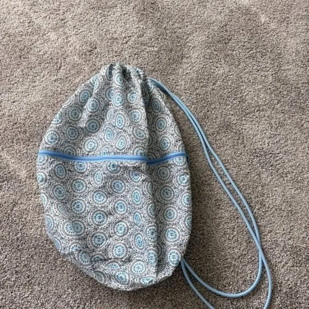 Vera Bradley Blue Medallion Drawstring Backpack